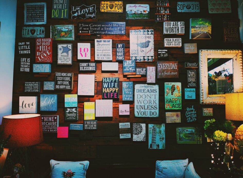 photo of assorted letter board quote hanged on wall